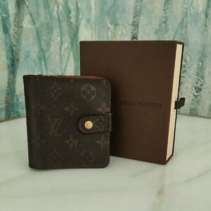 Louis Vuitton Dark Brown Monogram Compact Wallet